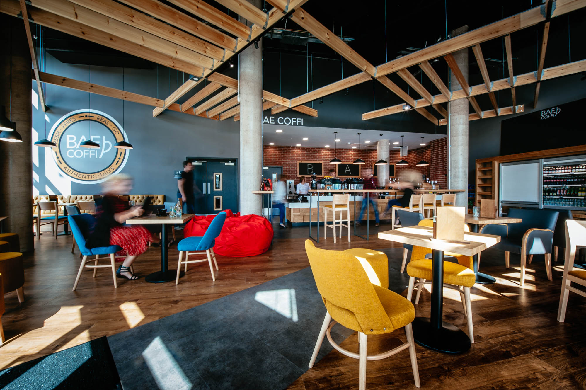 A photo of the interior of a coffee shop