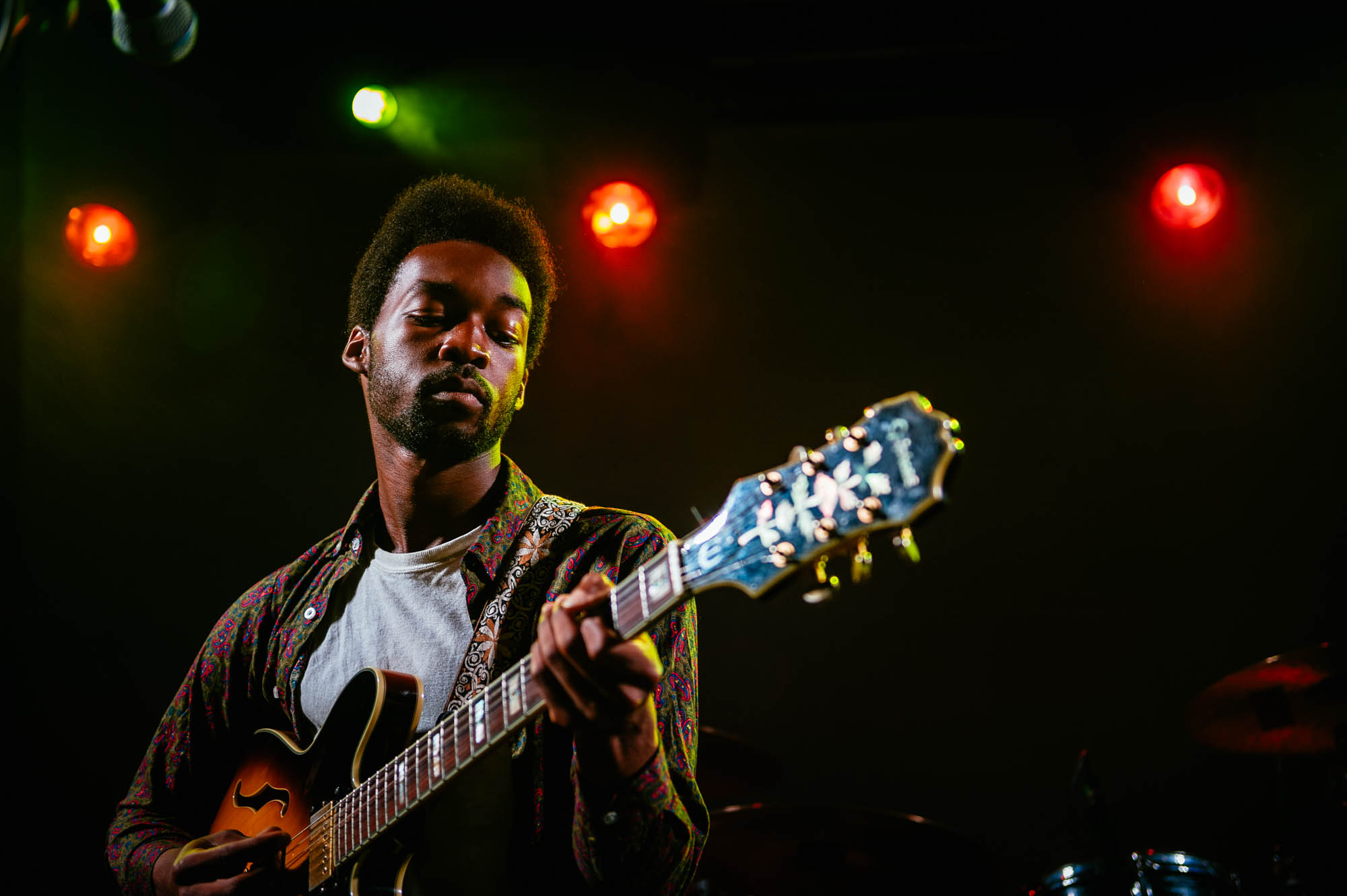 A photo of a guitarist at the tramshed cardiff